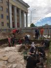 Раскопки церкви Воскресения Господня ведутся в самом центре Петрозаводска